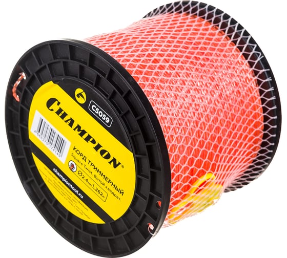 Изображение товара Корд триммерный Square Twist DUO, нож для отреза (2.4 мм, 262 м) CHAMPION C5059