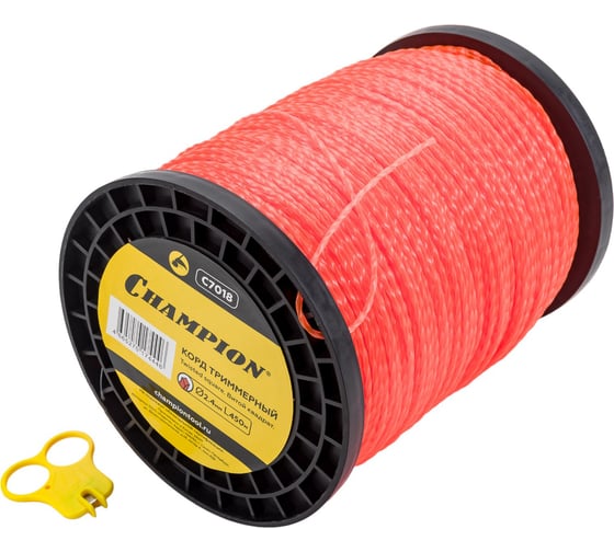 Изображение товара Корд триммерный Twisted Square, нож для отреза (2.4 мм, 450 м) CHAMPION C7018