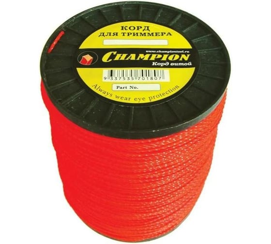 Изображение товара Корд триммерный Twisted Square, нож для отреза (4.8 мм, 65 м) CHAMPION C7033