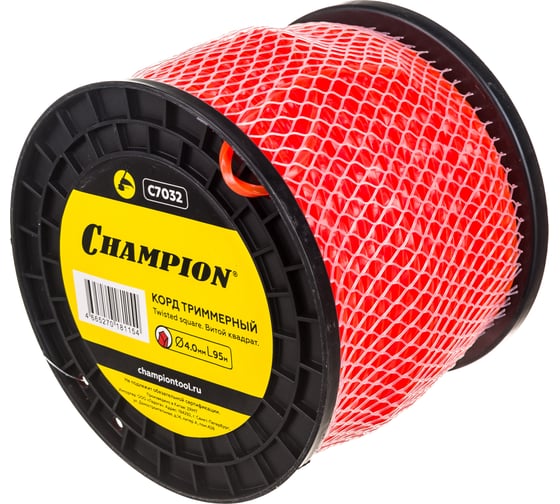 Изображение товара Корд триммерный Twisted Square, нож для отреза (4.0 мм, 95 м) CHAMPION C7032