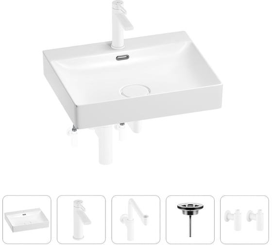 Изображение товара Раковина для ванной Wellsee DeSire в наборе 5 в 1 201005525