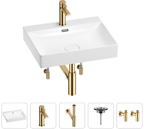 Изображение товара Раковина для ванной Wellsee DeSire в наборе 5 в 1 201005513