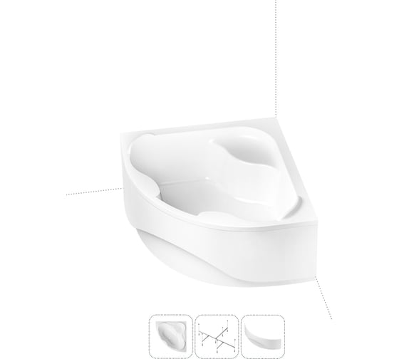 Изображение товара Акриловая ванна с каркасом и экраном Lavinia Boho Aveo в наборе 3 в 1 S2-37040140