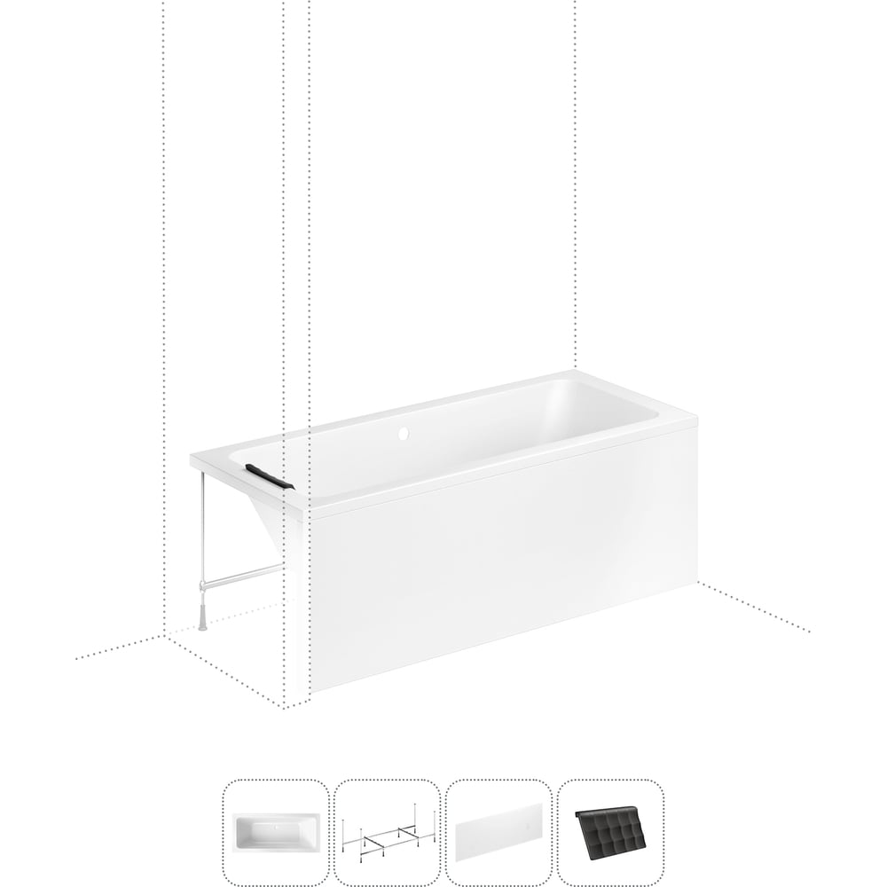 Изображение товара Акриловая ванна Lavinia Boho Pure 170х75 для комфортного отдыха