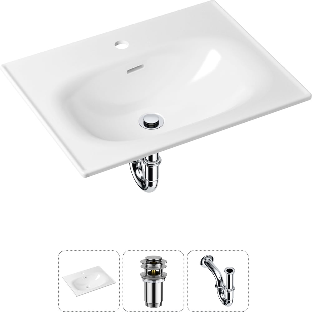 Изображение товара Врезная раковина для ванной Lavinia Boho Bathroom Sink 1 чашка белая санфарфор Изображение товара Врезная раковина для ванной Lavinia Boho Bathroom Sink 1 чашка белая санфарфор