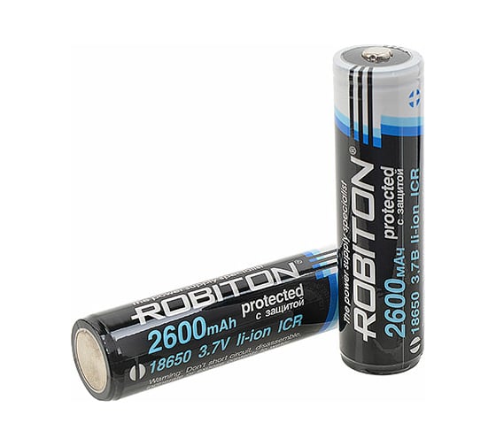 Изображение товара Аккумулятор ROBITON 2.6/Li18650 с защитой bulk 12383