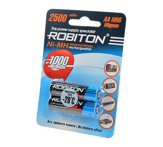 Изображение товара Аккумулятор ROBITON 2500MHAA-2 BL2 (2шт) 8793