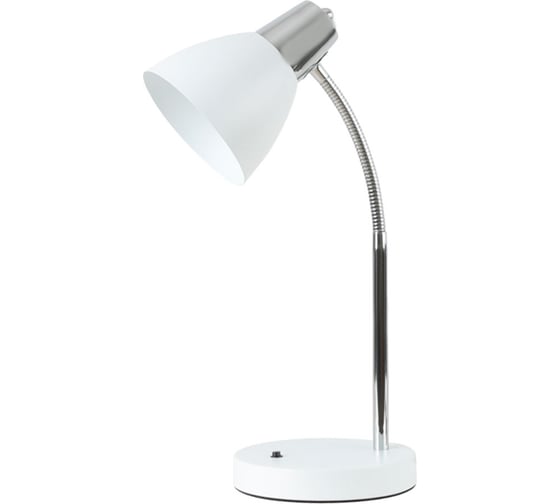 Изображение товара Светильник Трансвит Руна на основании, 40Вт, 220В, ЛОН, E27, без лампы, белый+хром, ЦБ-00045572