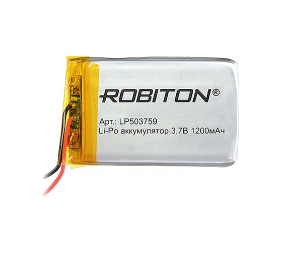 Изображение товара Аккумулятор ROBITON LP503759 3.7В 1200mAh PK1 14064