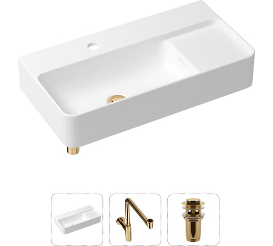 Изображение товара Накладная раковина для ванной Lavinia Boho Bathroom Sink Slim в комплекте 3 в 1 21520536