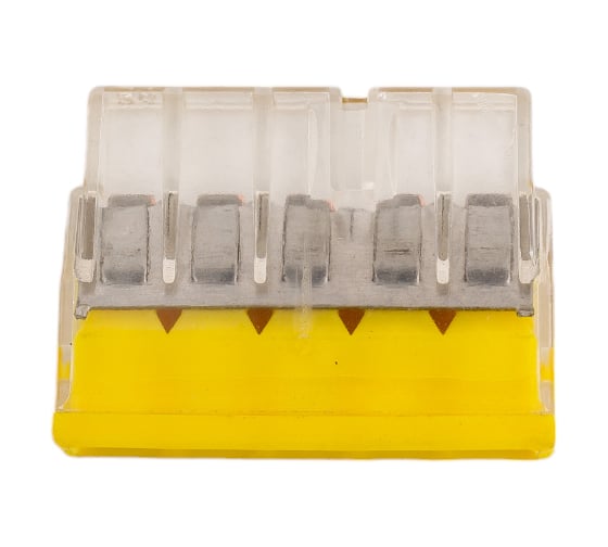 Изображение товара Строительно-монтажная клемма Volsten V02-9W-2273-205 СМК с пастой Cu/Pb 5 пр. до 2,5 мм, 32А, 450 В, 10 шт 15239