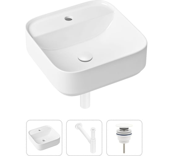 Изображение товара Накладная раковина для ванной Lavinia Boho Bathroom Sink Slim в комплекте 3 в 1 21520314