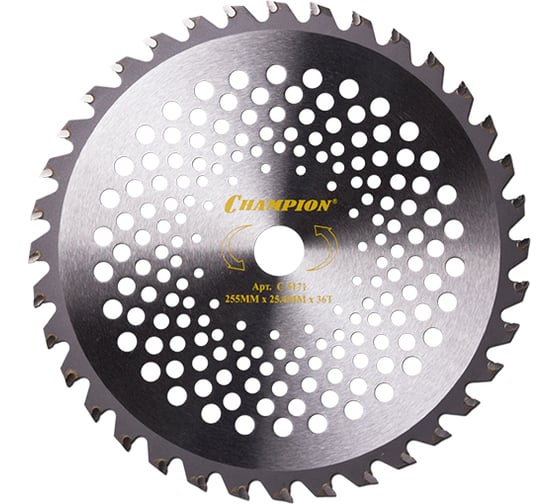 Изображение товара Нож с зубцами из твердого сплава Strong (36 зубьев, 255х25,4 мм) CHAMPION C5171
