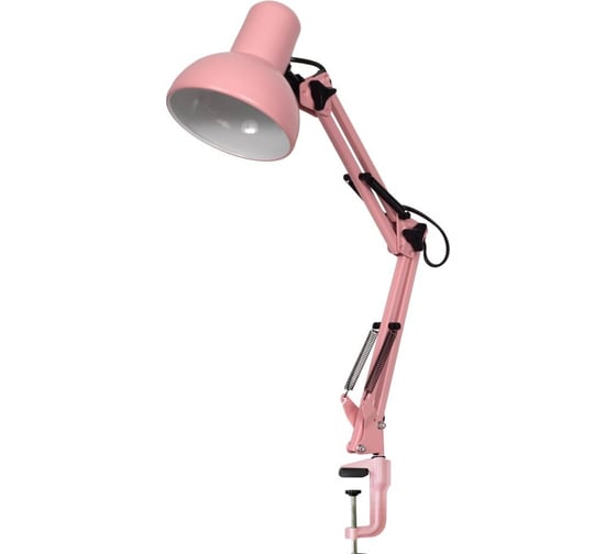 Изображение товара Светильник Трансвит МТ2001 А/С на основании со струбциной, 40Вт, без лампы, ЛОН, Е27, розовый матовый ЦБ-00042913