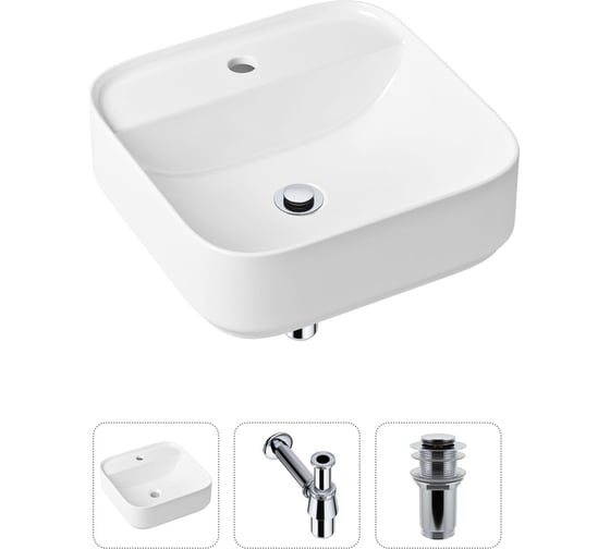 Изображение товара Накладная раковина для ванной Lavinia Boho Bathroom Sink Slim в комплекте 3 в 1 21520273