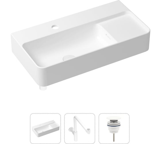 Изображение товара Накладная раковина для ванной Lavinia Boho Bathroom Sink Slim в комплекте 3 в 1 21520541