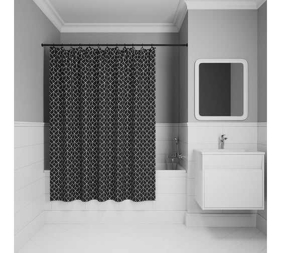 Изображение товара Штора для ванной IDDIS 200x180 см, Полиэстер BB02P18i11