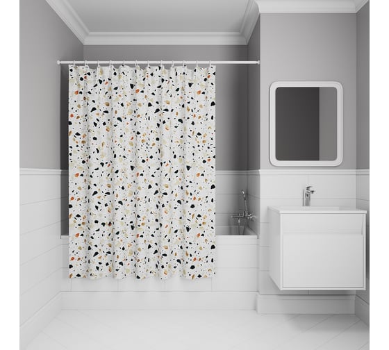 Изображение товара Штора для ванной IDDIS 200x180 см, Полиэстер, белый BT01P18i11