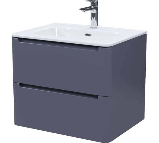 Изображение товара Тумба с умывальником IDDIS подвесная, 60 см, темно-серый, Edifice, 0106000i28 EDI60D0i95K