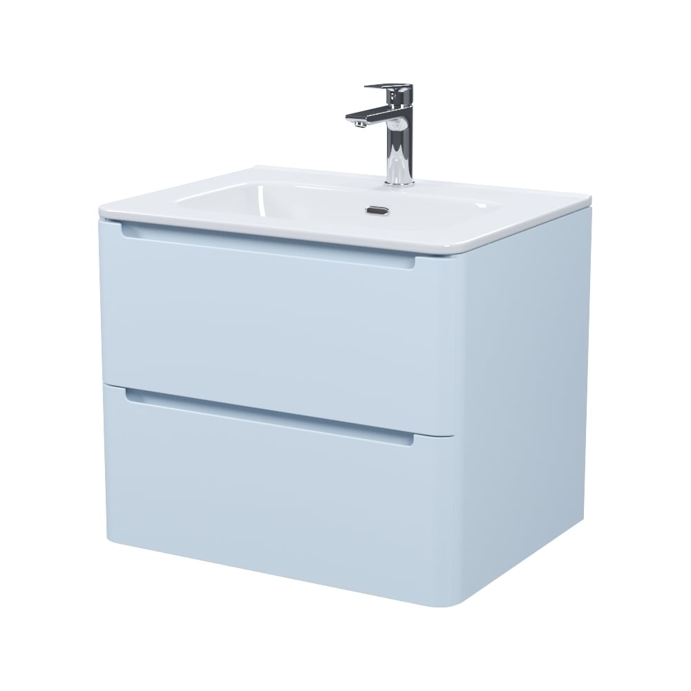 Изображение товара Тумба с умывальником IDDIS Edifice 60 см подвесная голубая санфаянс