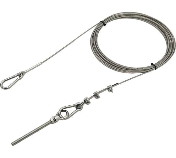 Изображение товара Комплект для подвеса насоса на нержавеющем тросе со сквозным креплением, 2 метра KREPFIELD KF450-2