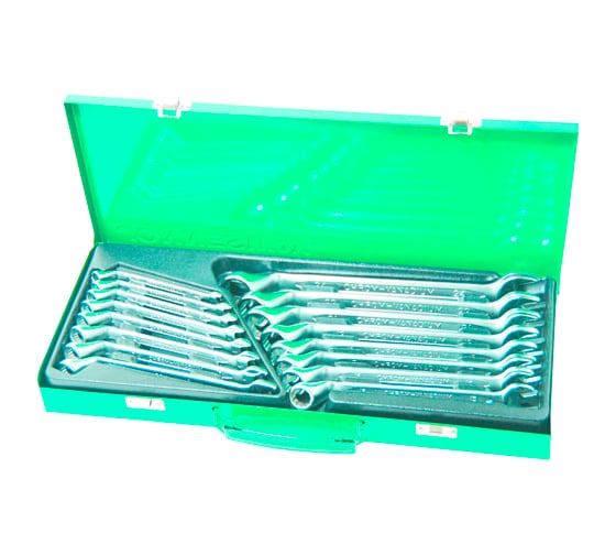 Изображение товара Набор комбинированных ключей, накидной профиль 75-гр, 7-24 мм 16 пр. Jonnesway W69116S 49178