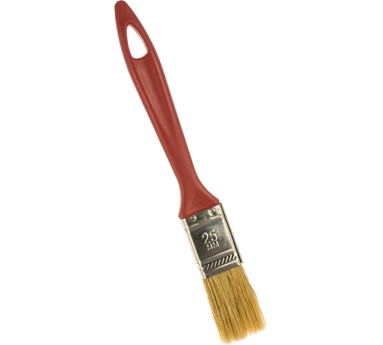Изображение товара Плоская кисть STAYER UNIVERSAL-MASTER натуральная щетина, пластмассовая ручка, 25мм 0107-25_z01