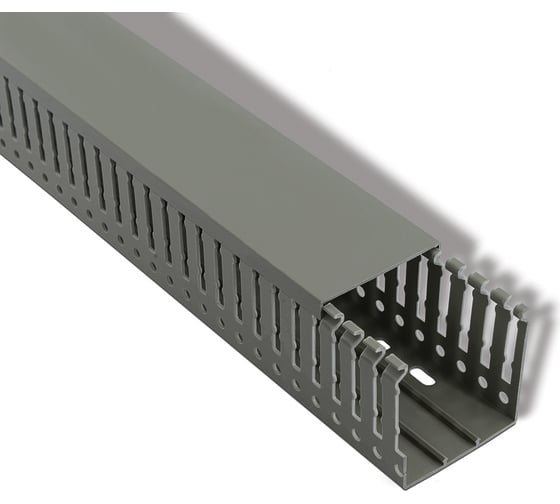 Изображение товара Кабель-канал REXANT перфорированный, самоклеящийся, 40x40, серый, паз 4мм, зуб 6мм 28-5015