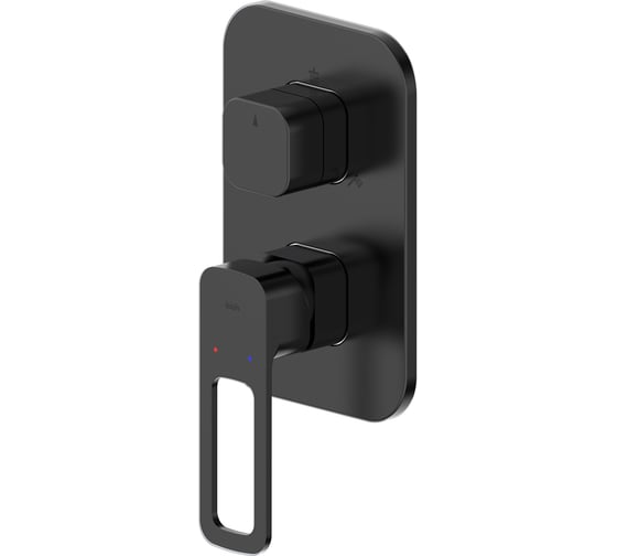 Изображение товара Встраиваемый смеситель с тремя выходами IDDIS Slide, черный матовый SLIBL00i68