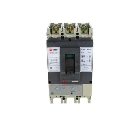 Изображение товара Автоматический трехполюсный выключатель EKF ВА-99C 400/400А 45кА mccb99C-400-400
