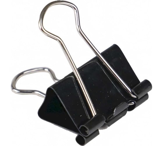 Изображение товара Канцелярский зажим WORKMATE 41 мм, черный, 12шт 15-1611