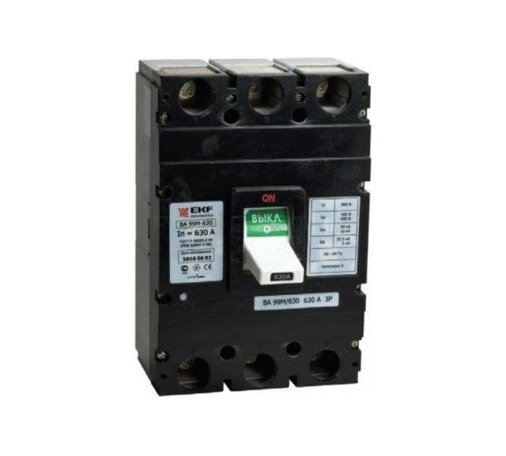Изображение товара Автоматический трехполюсный выключатель EKF ВА-99М/630 630А 50кА РЭ6300А mccb99-630-630m