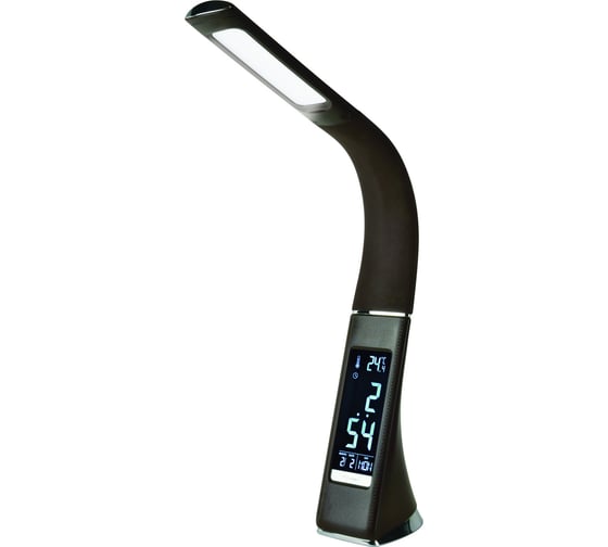 Изображение товара Настольный светильник с часами Uniel 5W TLD-542 Brown/LED/300Lm/5000K/Dimmer UL-00001817