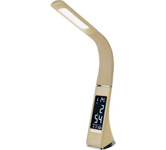 Изображение товара Настольный светильник c часами Uniel 5W TLD-542 Cream/LED/300Lm/5000K/Dimmer UL-00003303