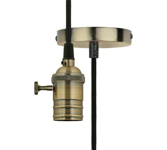 Изображение товара Декоративный патрон Uniel BRONZE серия Vintage, с проводом 1м DLC-V-S24K/E27 TS/1M/BL UL-00004500