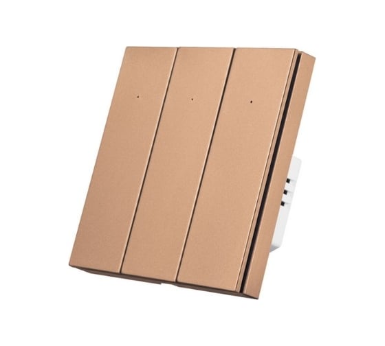 Изображение товара Трехкнопочный умный выключатель Zigbee Roximo бронзовый, SZBTN01-3C