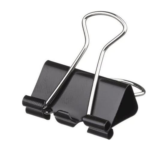 Изображение товара Канцелярский зажим WORKMATE 25 мм, черный, 12шт 15-1609