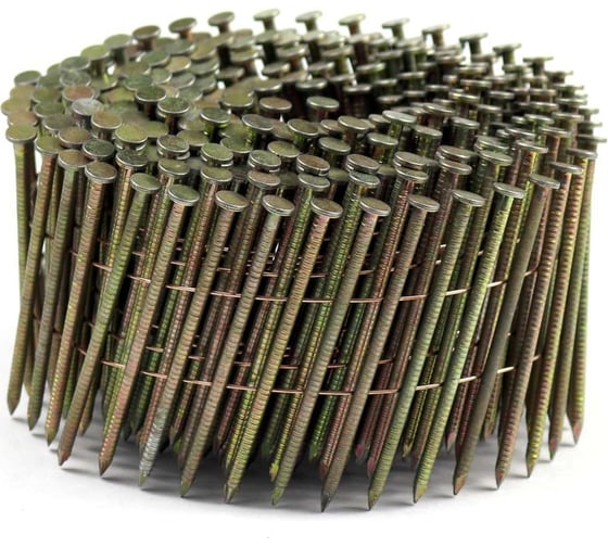 Изображение товара Барабанный ершеный гвоздь СПГФ 070*2.8 Цинк Хром 3000 шт. ГБ_070*2.8_Ер_ЦнХр_СПГФ