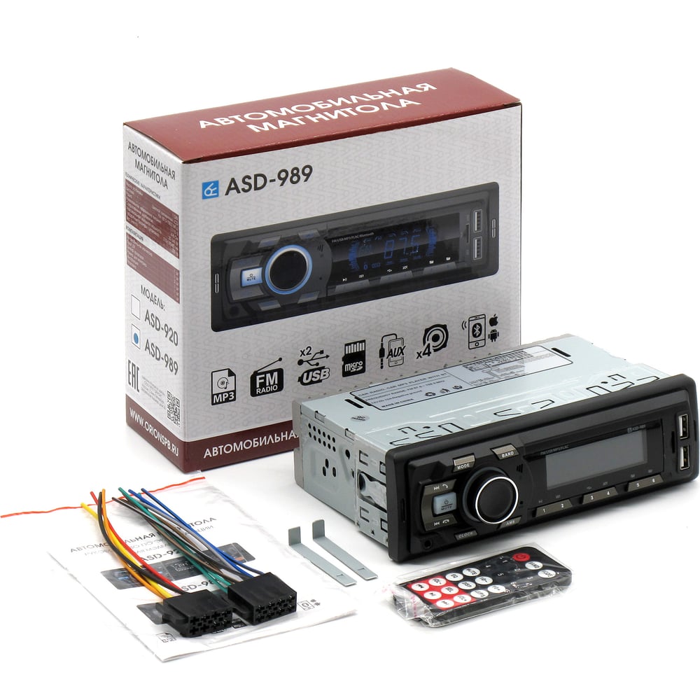 Изображение товара Магнитола Вымпел ASD-989 FM/USB/AUX/bluetooth пульт дистанционного управления 4085 Изображение товара Магнитола Вымпел ASD-989 FM/USB/AUX/bluetooth пульт дистанционного управления 4085