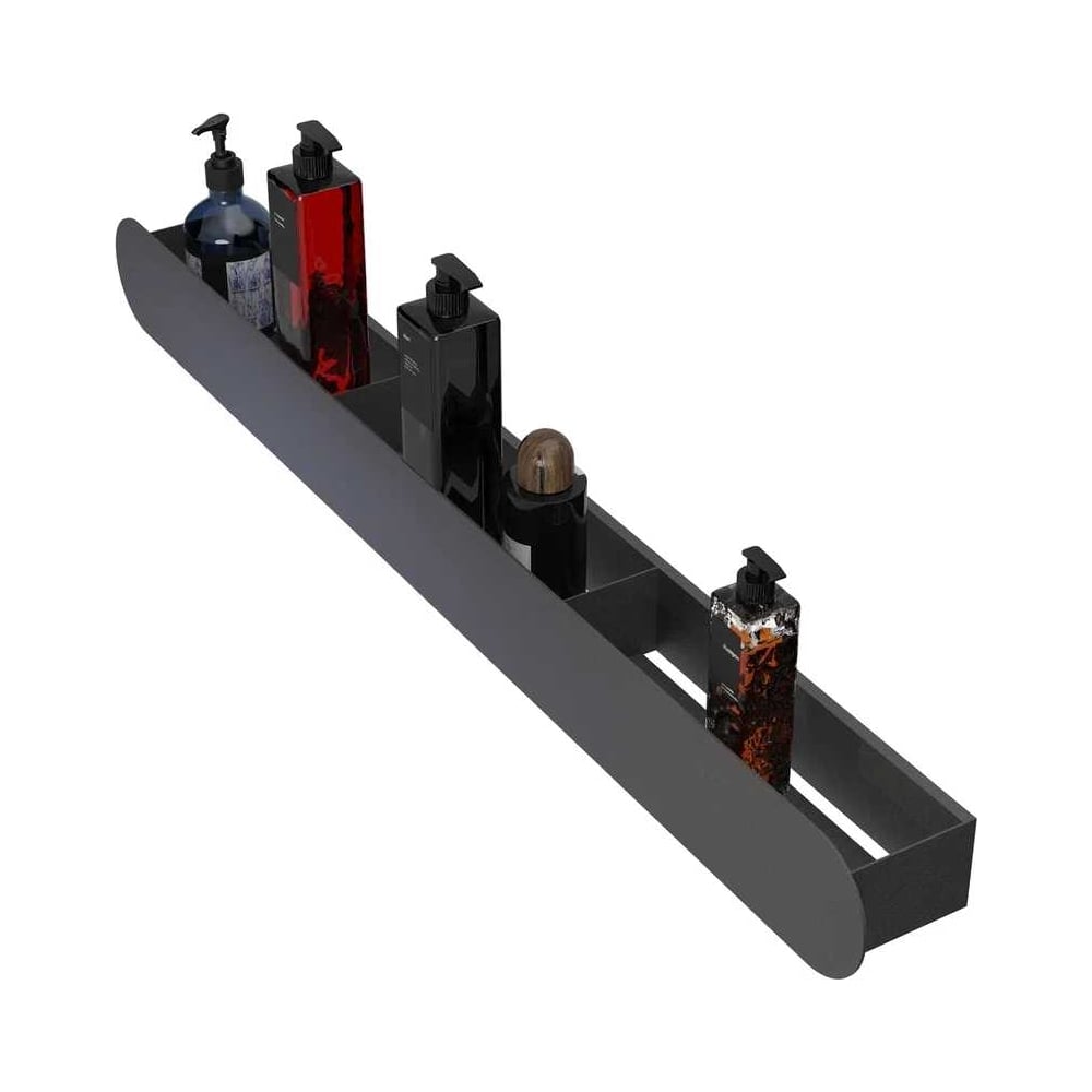 Изображение товара Полка Граф Держалкин Round mono 90x9.2x9 черная Fl-ro-m90-ч