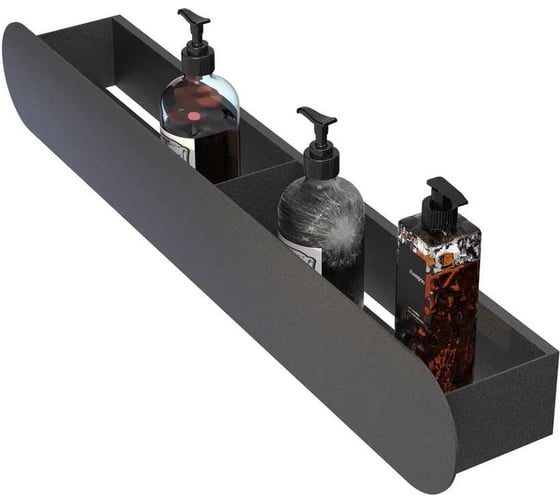 Изображение товара Полка Граф Держалкин Round mono 60x9.2x9 черная Fl-ro-m60-ч