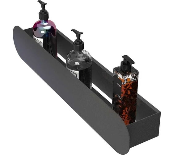 Изображение товара Полка Граф Держалкин Round mono 50x9.2x9 черная Fl-ro-m50-ч