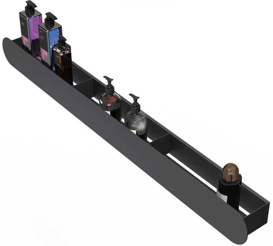 Изображение товара Полка Граф Держалкин Round mono 100x9.2x9 черная Fl-ro-m100-ч