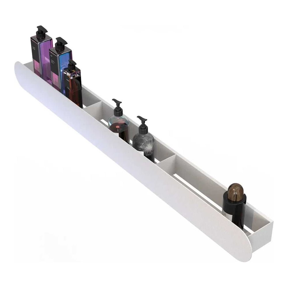 Изображение товара Полка Граф Держалкин Round mono 100x9.2x9 белая