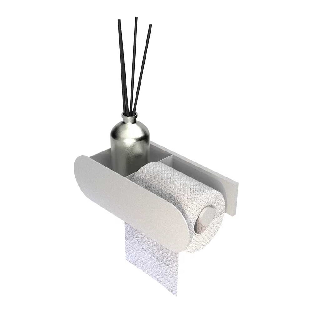 Изображение товара Держатель туалетной бумаги Граф Держалкин Round duetto 26x13x8 белый металлик