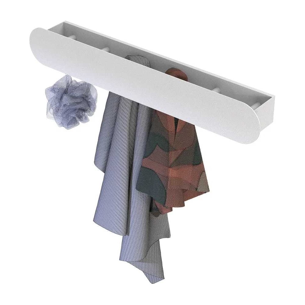 Изображение товара Крючки Граф Round крючок 60x9.2x9 белые на планке 6 шт