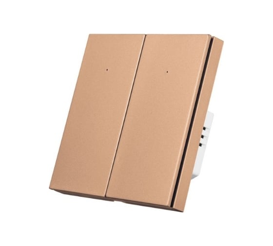 Изображение товара Двухкнопочный умный выключатель Zigbee Roximo бронзовый, SZBTN01-2C