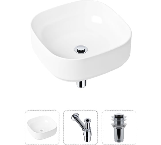 Изображение товара Накладная раковина для ванной Lavinia Boho Bathroom Sink Slim в комплекте 3 в 1 21520219