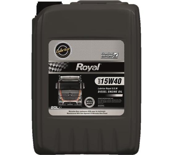 Изображение товара Моторное масло LUBRICO ROYAL OEM 15W-40, 20 л L-EX-1540RYL-20