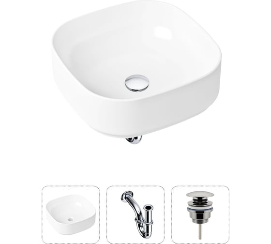 Изображение товара Накладная раковина для ванной Lavinia Boho Bathroom Sink Slim в комплекте 3 в 1 21520218